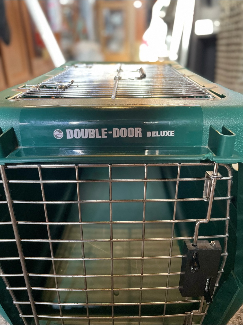 DOUBLE-DOOR Deluxe Pet Carrier in Teal Green - Cat Carrier - Small Dog Carrier - Picture 8 of 16